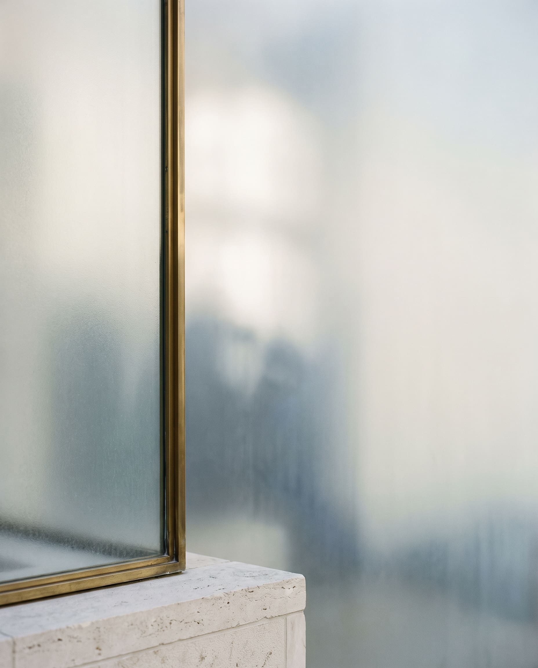 Frosted glass and a slate shadow